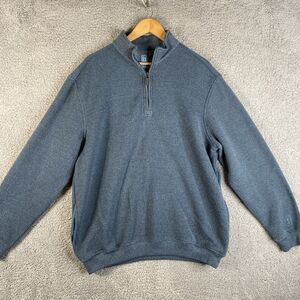 PGA Tour Fleece Mens Large L Blue Pullover Long Sleeve Sweatshirt